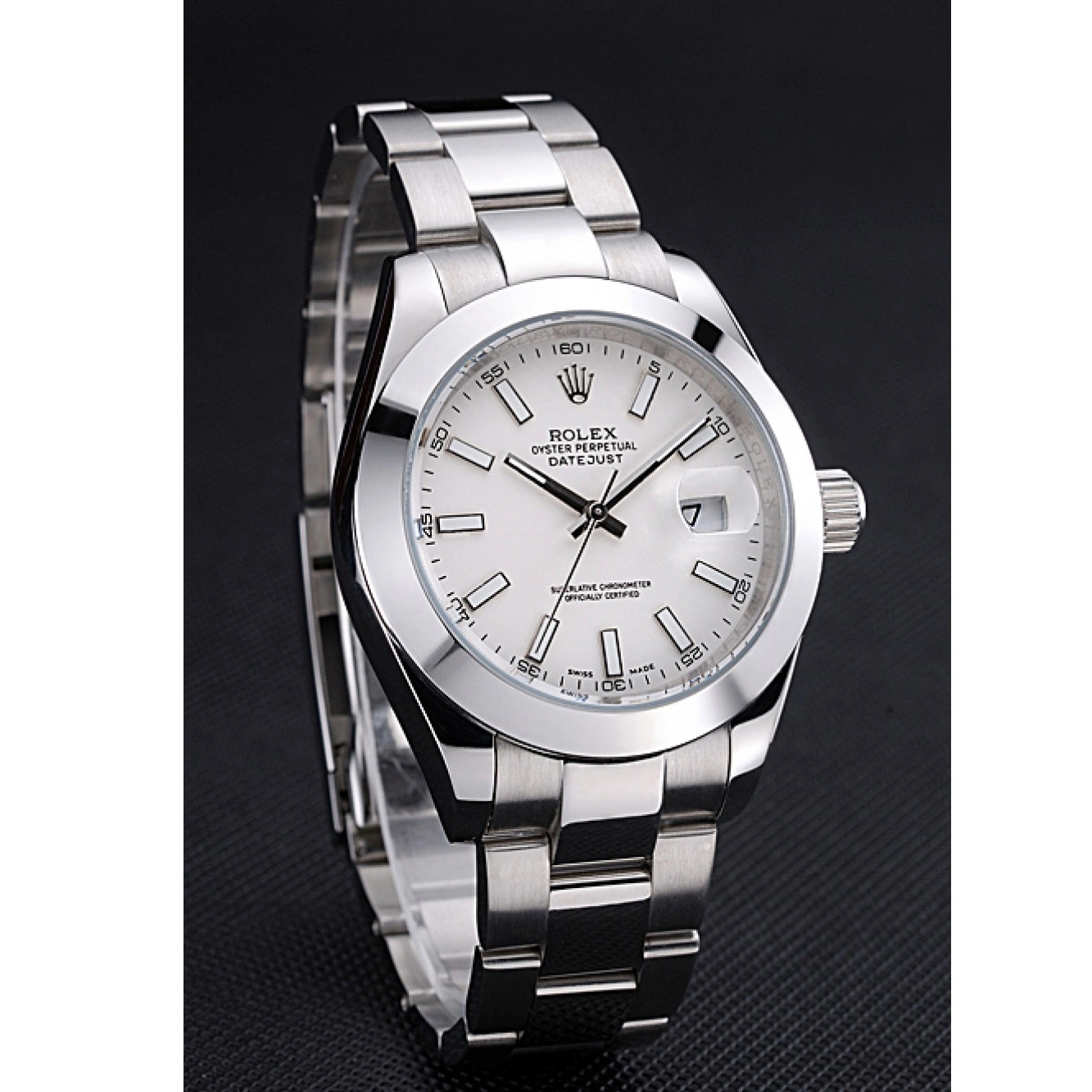 Aaa replica watch Dial White Datejust Steel Stainless Case 622266 Rolex 1015
